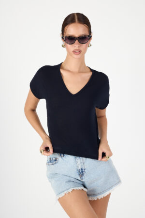 BODY-14 Kadın V Yaka Body Modal Şık Rahat Model